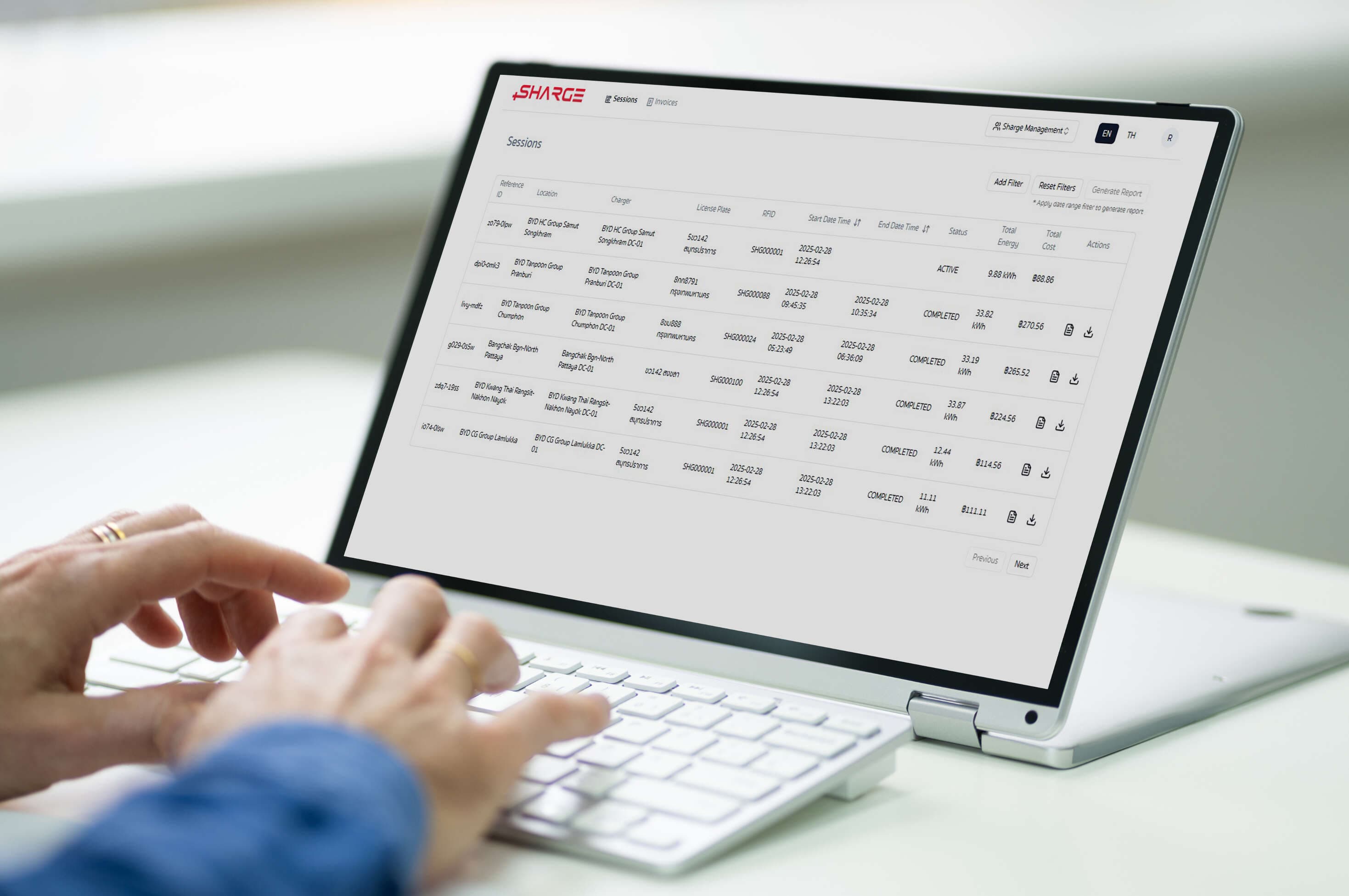 real-time data and historical reports